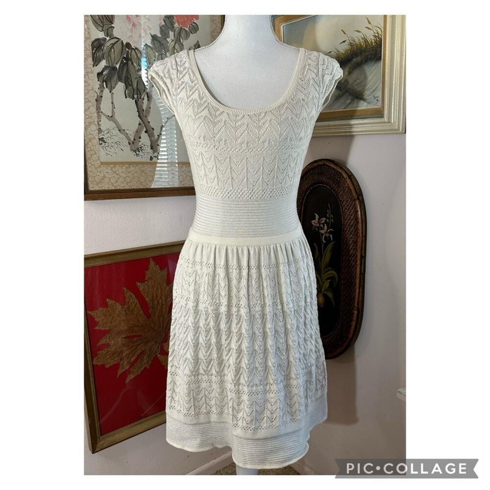 American Eagle Cream Knitted Dress S/P